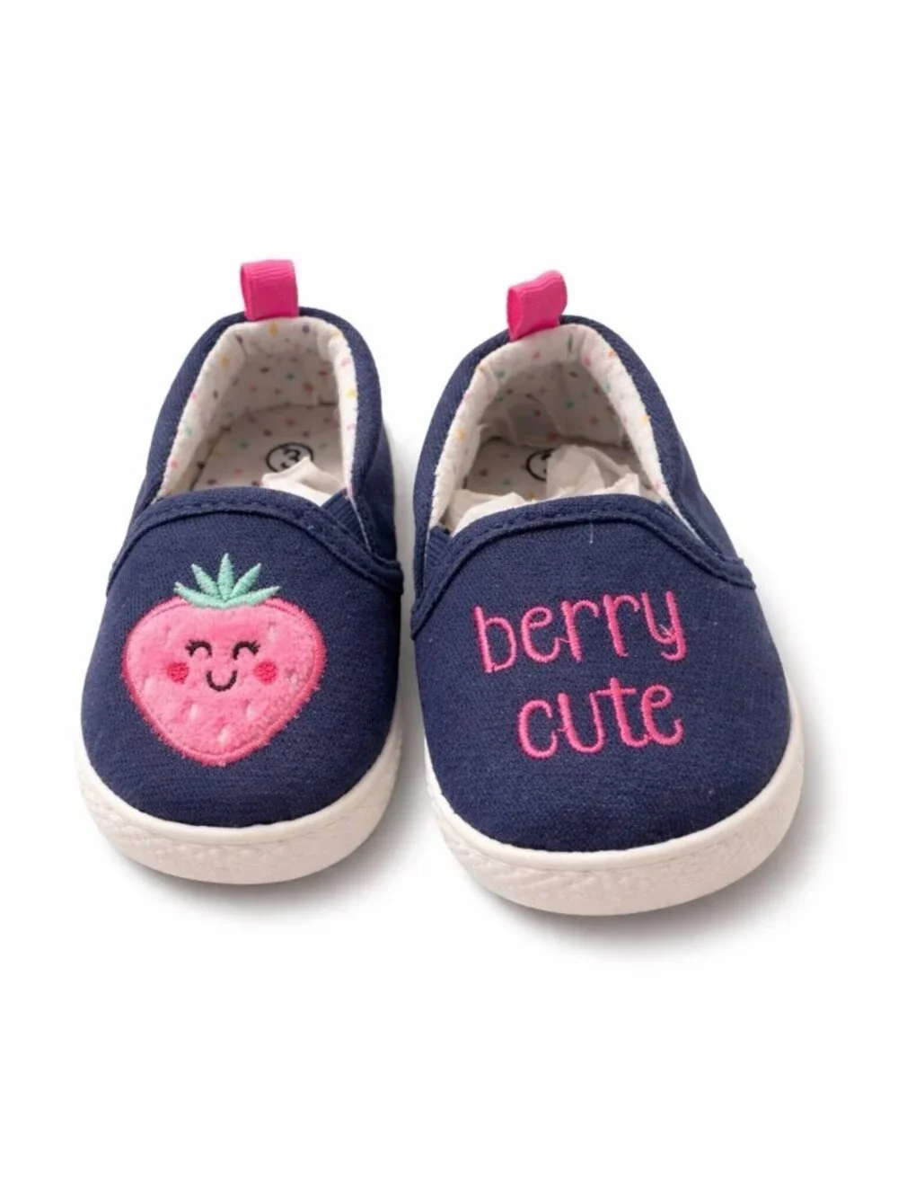 Canvas Baby Girl Slip On Shoes Blue Size 3 new